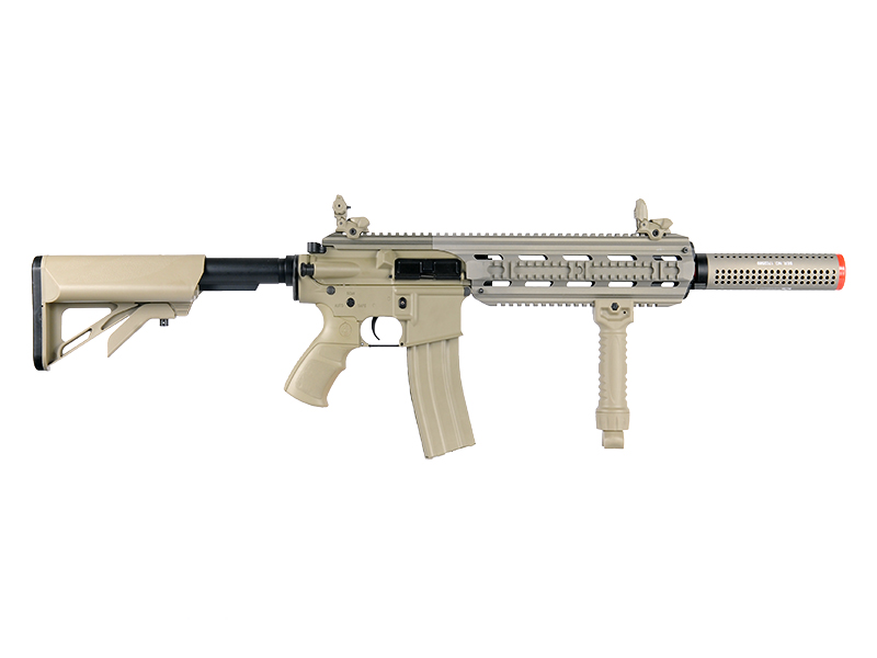 ICS AIRSOFT CXP-16 PROLINE TACTICAL AEG W/ QD SUPPRESSOR - TAN - Click Image to Close