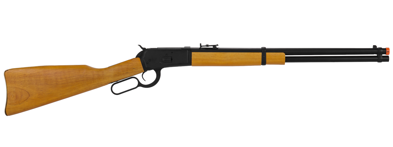 ATLAS CUSTOM WORKS LEVER ACTION GAS POWERED RIFLE w/REAL WOOD STOCK - Click Image to Close