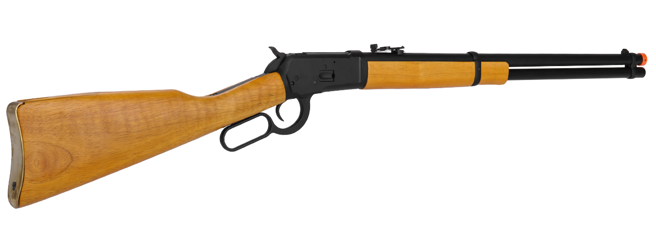 ATLAS CUSTOM WORKS LEVER ACTION GAS POWERED RIFLE w/REAL WOOD STOCK - Click Image to Close