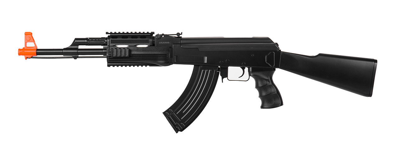 UKARMS IU-AK47P AK-47 Plastic AEG, Fixed Stock, Black - Click Image to Close