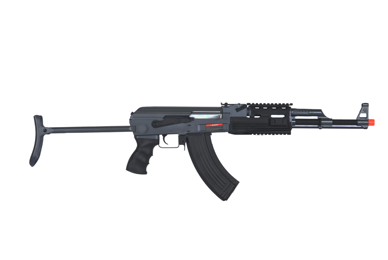 Cyma IU-AK47S Tactical AK47 RIS Auto Electric Gun Metal Gear, ABS Body, Metal Under Folding Stock