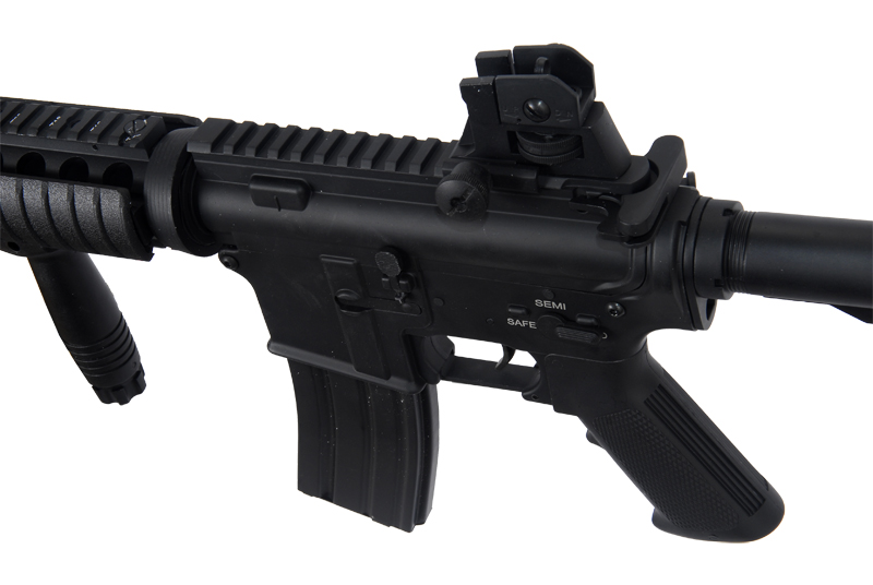 390 FPS Atlas Custom Works Airsoft M4 CQB RIS AEG Rifle - Full Metal Gearbox - Click Image to Close