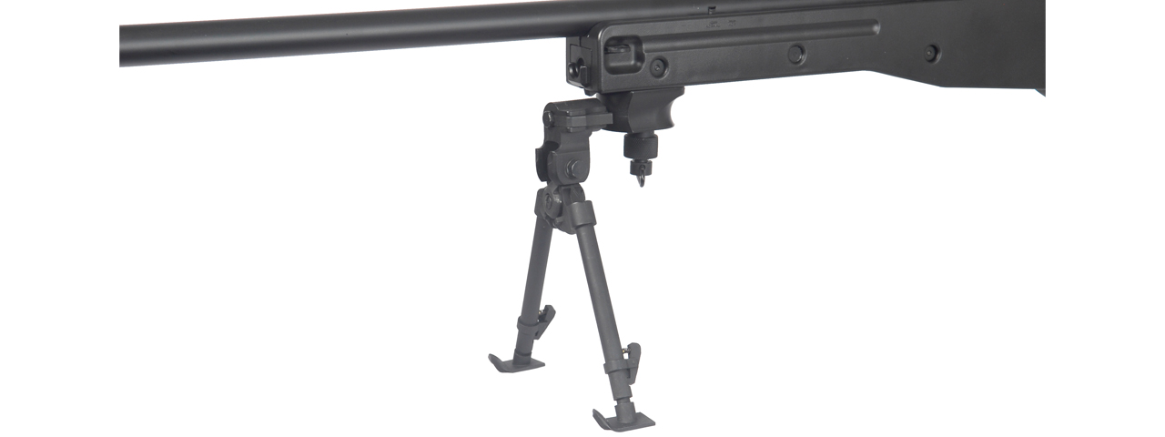 AGM IU-L96BAB BOLT ACTION SNIPER RIFLE w/ SCOPE & BI-POD (COLOR: BLACK) - Click Image to Close