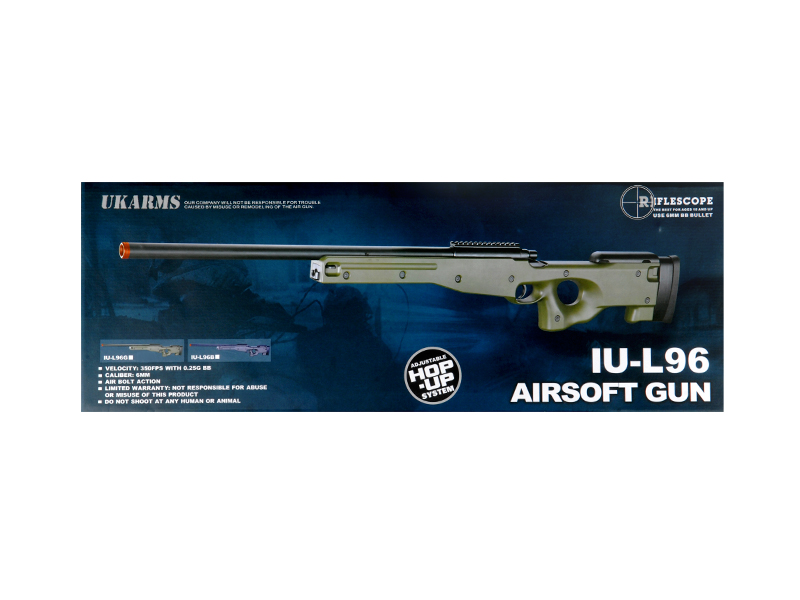 AGM IU-L96B BOLT ACTION SNIPER RIFLE (COLOR: BLACK) - Click Image to Close