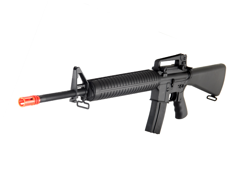 Atlas Custom Works Airsoft Full Length M16A3 AEG Rifle w/ Full Metal Gearbox (Color: Black) - Click Image to Close