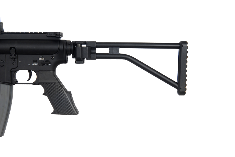 Atlas Custom Works M4 GR-300 Short Version Airsoft AEG Rifle w/ Folding Stock (Color: Black) - Click Image to Close