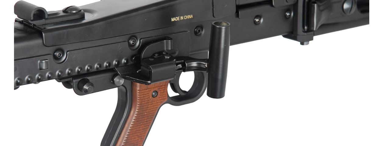 AGM IU-M42 MASCHINENGEWEHR MG42 FULL METAL AEG MACHINE GUN w/DRUM MAGAZINE - Click Image to Close