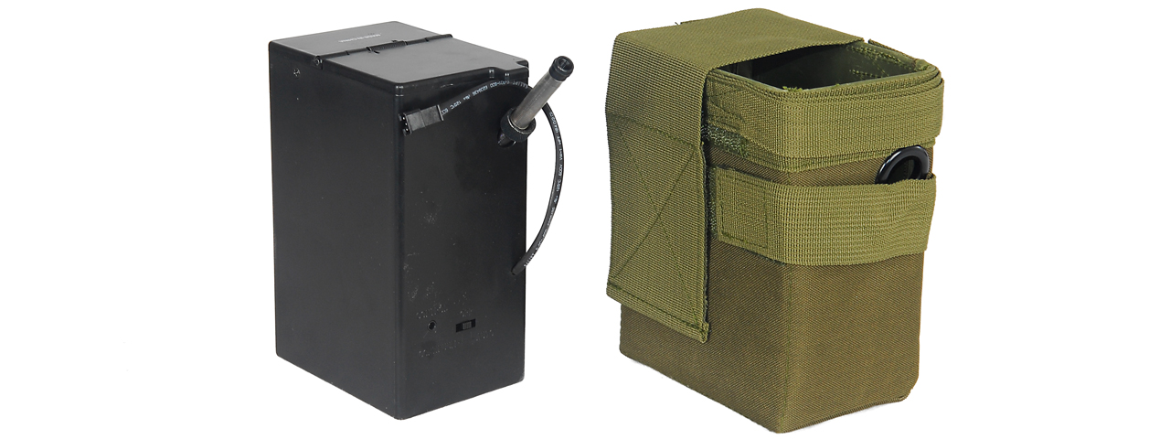 Atlas Custom Works Electric Winding 3000 Round M60 Airsoft High Capacity Box Magazine (Color: OD Green)