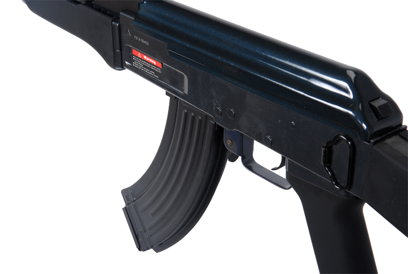 GOLDEN EAGLE AIRSOFT AK47 AIRSOFT AEG RIFLE W/ FULL STOCK - BLACK/BLUE