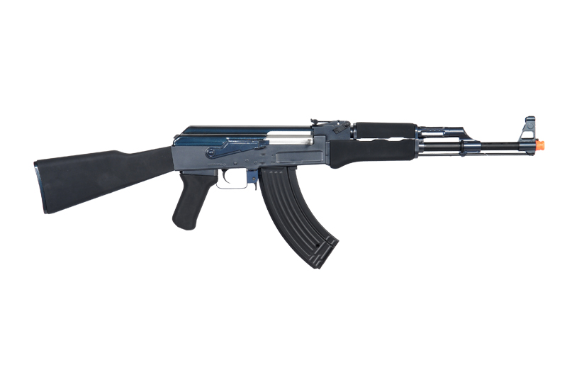 GOLDEN EAGLE AIRSOFT AK47 AIRSOFT AEG RIFLE W/ FULL STOCK - BLACK/BLUE - Click Image to Close