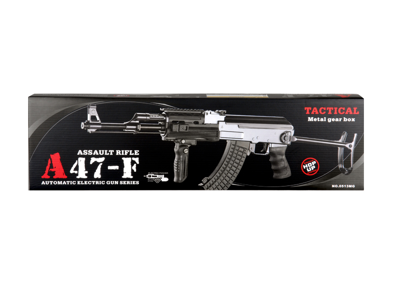 JG JG0513MG Tactical AK-47 RIS AEG Metal Gear, Polymer Body, Under Folding Stock, Folding Vertical Foregrip