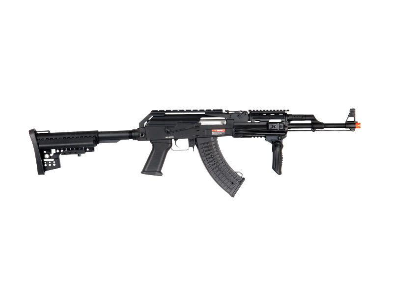 JG AIRSOFT FULL METAL AK47 RAS TCW AEG RIFLE W/ FOREGRIP