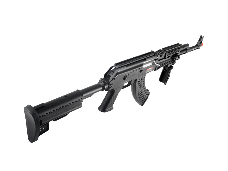 JG AIRSOFT FULL METAL AK47 RAS TCW AEG RIFLE W/ FOREGRIP