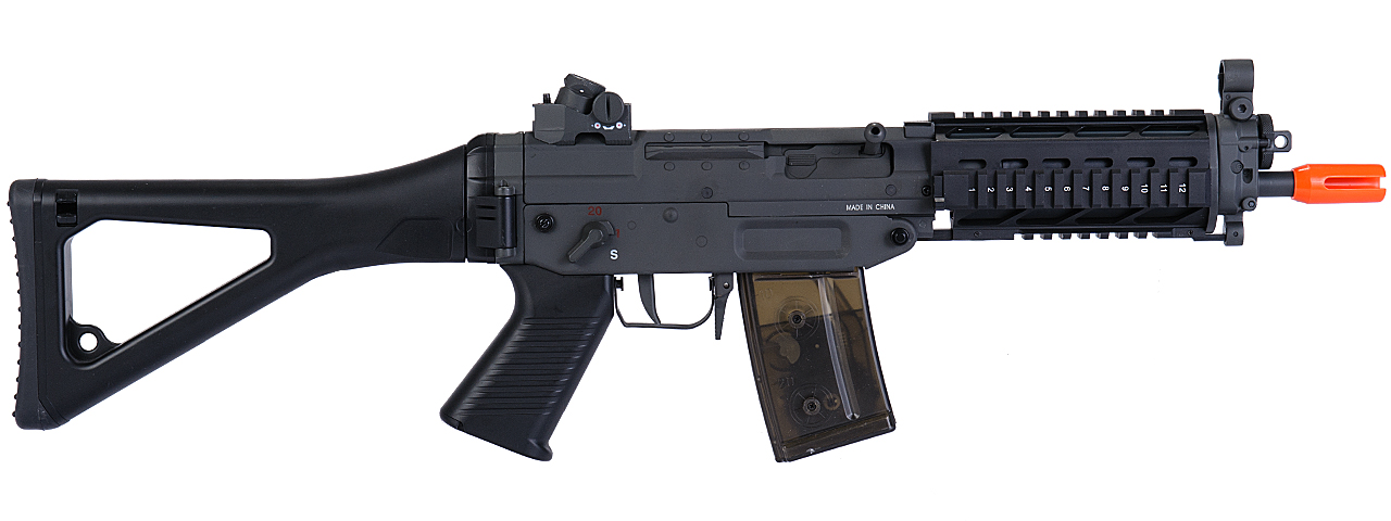 JG AIRSOFT SIG 552 AEG TACTICAL W/ ELECTRIC BLOWBACK FUNCTION - BLACK - Click Image to Close