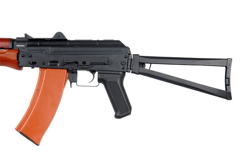 JG JG1011 AKS-74U AEG Metal Gear, Electric Blow Back System, Full Metal Body, Metal Folding Stock, Real Wood Foregrip