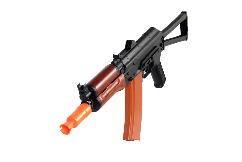 JG JG1011 AKS-74U AEG Metal Gear, Electric Blow Back System, Full Metal Body, Metal Folding Stock, Real Wood Foregrip