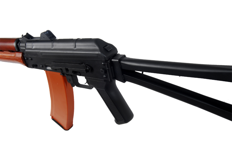 JG JG1011 AKS-74U AEG Metal Gear, Electric Blow Back System, Full Metal Body, Metal Folding Stock, Real Wood Foregrip