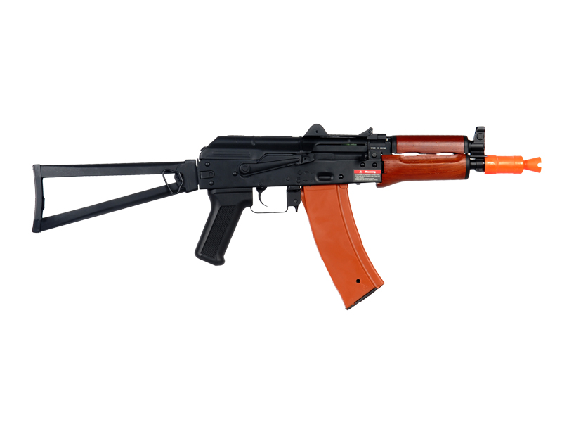 JG JG1011 AKS-74U AEG Metal Gear, Electric Blow Back System, Full Metal Body, Metal Folding Stock, Real Wood Foregrip