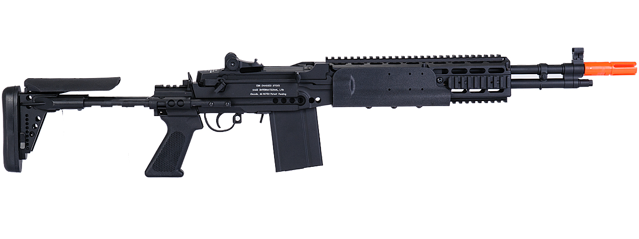 JG AIRSOFT M14 EBR AEG FULL METAL W/ ADJUSTABLE STOCK - BLACK - Click Image to Close