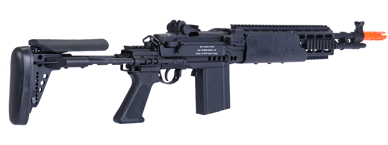 JG AIRSOFT M14 EBR AEG FULL METAL W/ ADJUSTABLE STOCK - BLACK - Click Image to Close