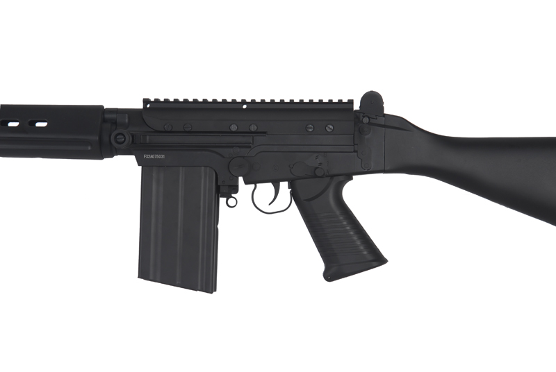 JG JG3000 FAL AEG Metal Gear, Full Metal Body w/ Fixed Stock - Click Image to Close