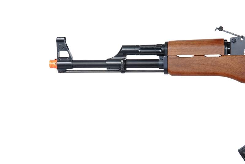 Golden Eagle JG JG6803 AK-47 AEG Metal Gear, Polymer Body, Fixed Stock, Wood Finish - Click Image to Close