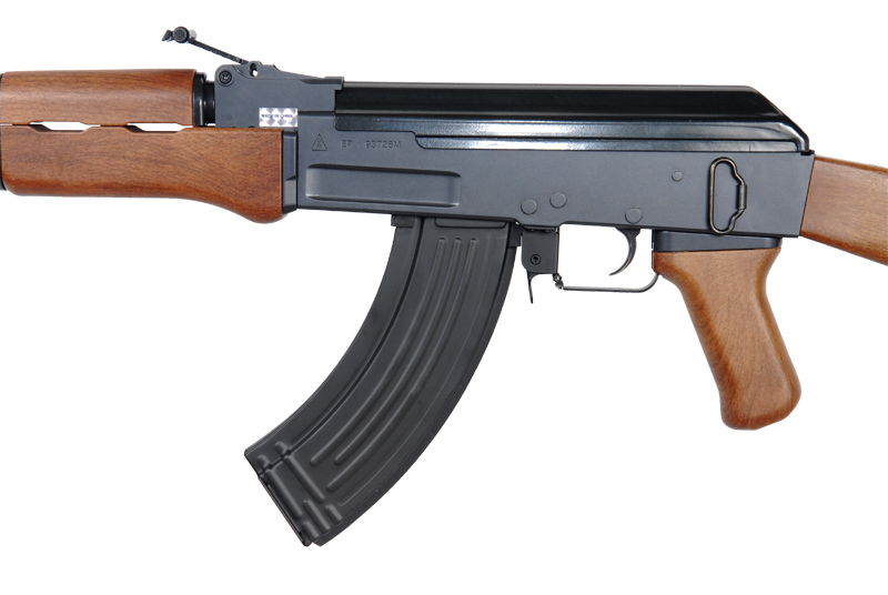 Golden Eagle JG JG6803 AK-47 AEG Metal Gear, Polymer Body, Fixed Stock, Wood Finish - Click Image to Close