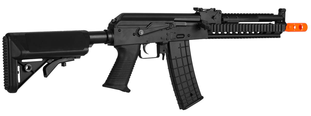 Lancer Tactical LT-10B Beta Project Tactical AK RIS AEG Metal Gear, Polymer Body in Black - Click Image to Close