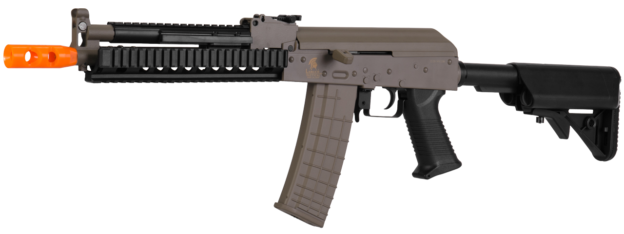 Lancer Tactical LT-10T Beta Project Tactical AK RIS AEG Metal Gear/Polymer Body in Dark Earth - Click Image to Close