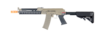 Lancer Tactical LT-11T Beta Project Tactical AK RIS AEG Metal Gear, Plastic Body in Dark Earth