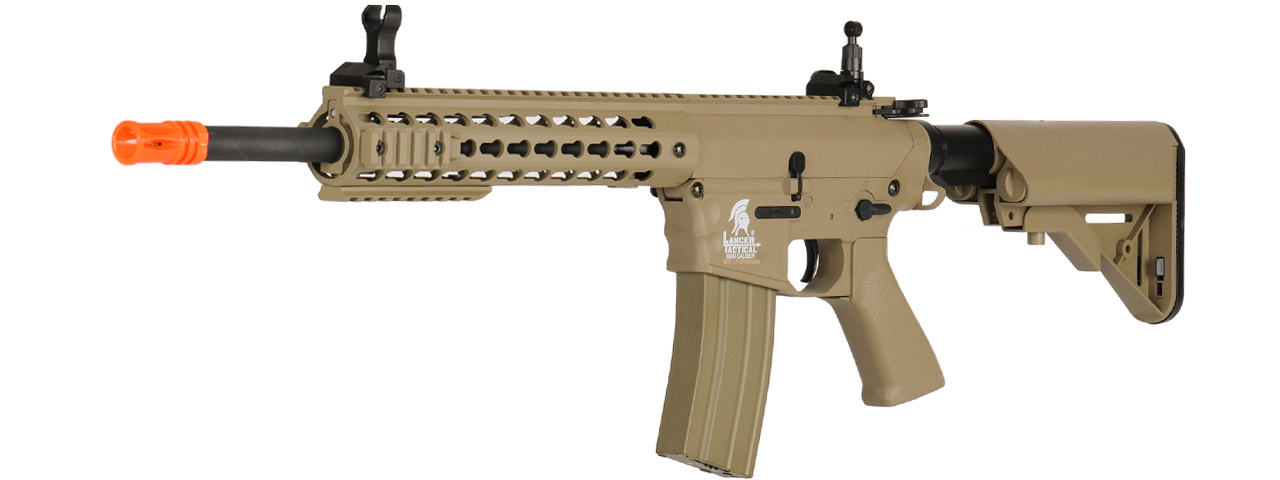 LT-12TK M4 KEYMOD 10 INCH AEG METAL GEAR (COLOR: TAN) - Click Image to Close