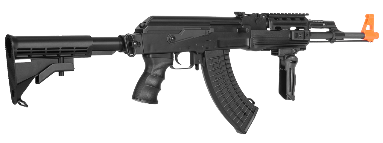 LT-16E TACTICAL AK-47 AEG METAL GEAR w/RETRACTABLE LE STOCK (COLOR: BLACK)