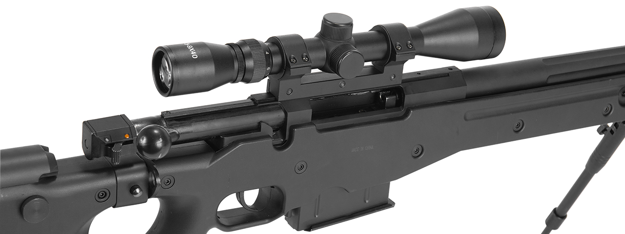 LT-96D AWP GAS POWERED BOLT ACTION RIFLE W/ SCOPE & BI-POD (COLOR: BLACK) - Click Image to Close