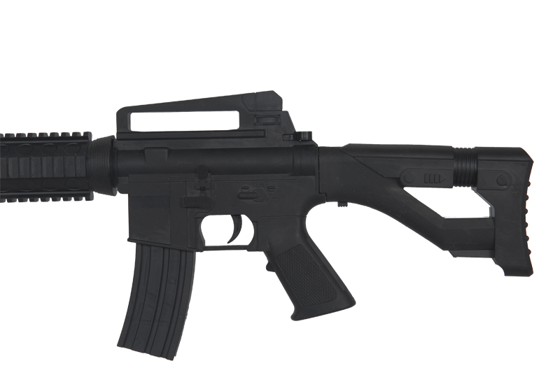 UK Arms M-16A Spring Powered Rifle with 2 Magazines and 2 Stocks (Color: Black) - Click Image to Close