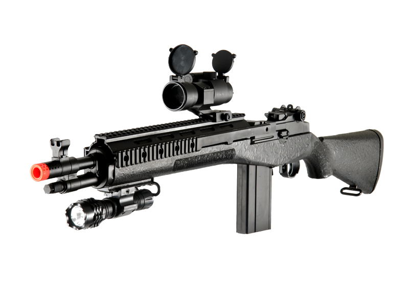 UKARMS M160C2 Spring Rifle w/ Flashlight & Scope - Click Image to Close