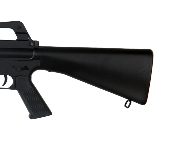 Well Fire M16A3 Spring Powered M4 Rifle w/ Laser, Flashlight, and Vertical Grip (Color: Black) - Click Image to Close