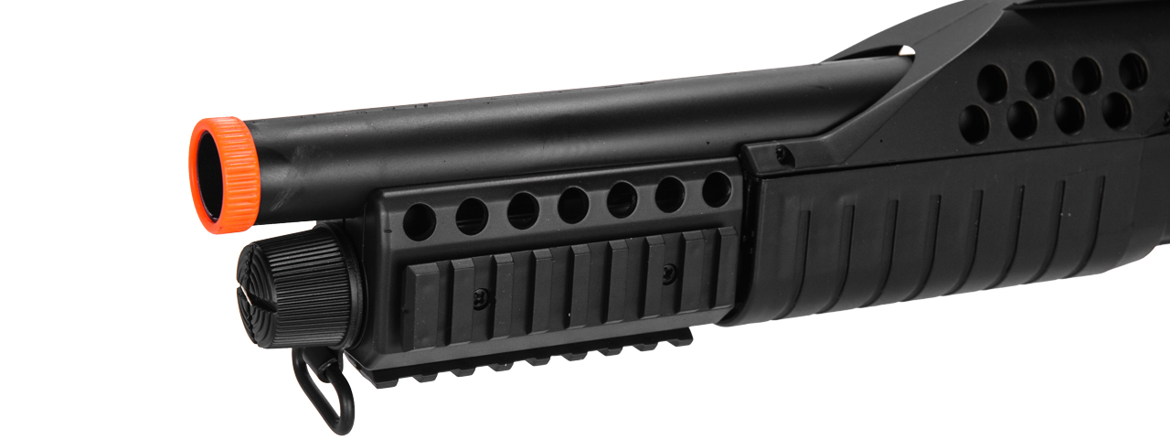 M180C1 SPRING SHOTGUN RIS W/ 4 BULLET SHELLS, SHELL HOLDER, RETRACTABLE LE STOCK - Click Image to Close