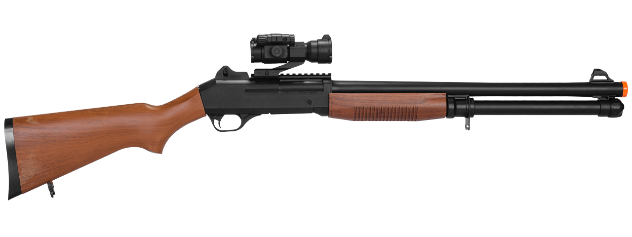 M186B UKARMS SPRING SHOTGUN (COLOR: WOOD) - Click Image to Close