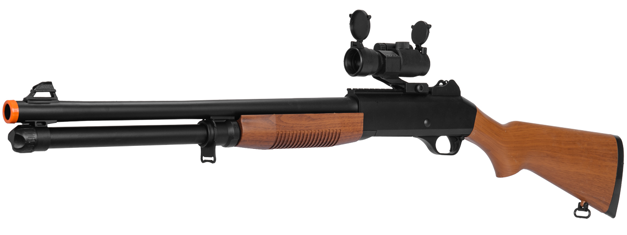 M186B UKARMS SPRING SHOTGUN (COLOR: WOOD) - Click Image to Close