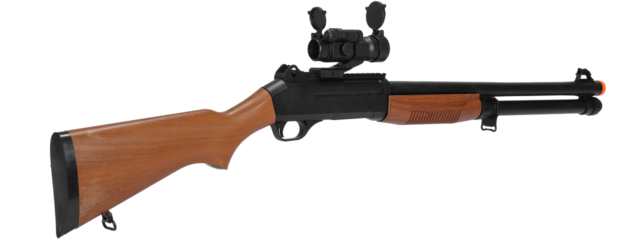 M186B UKARMS SPRING SHOTGUN (COLOR: WOOD) - Click Image to Close