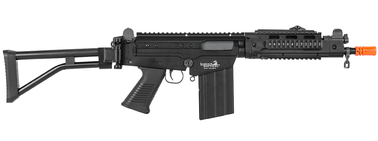 JG AIRSOFT FAL AEG W/ PEQ BOX RIS FOLDING STOCK - BLK