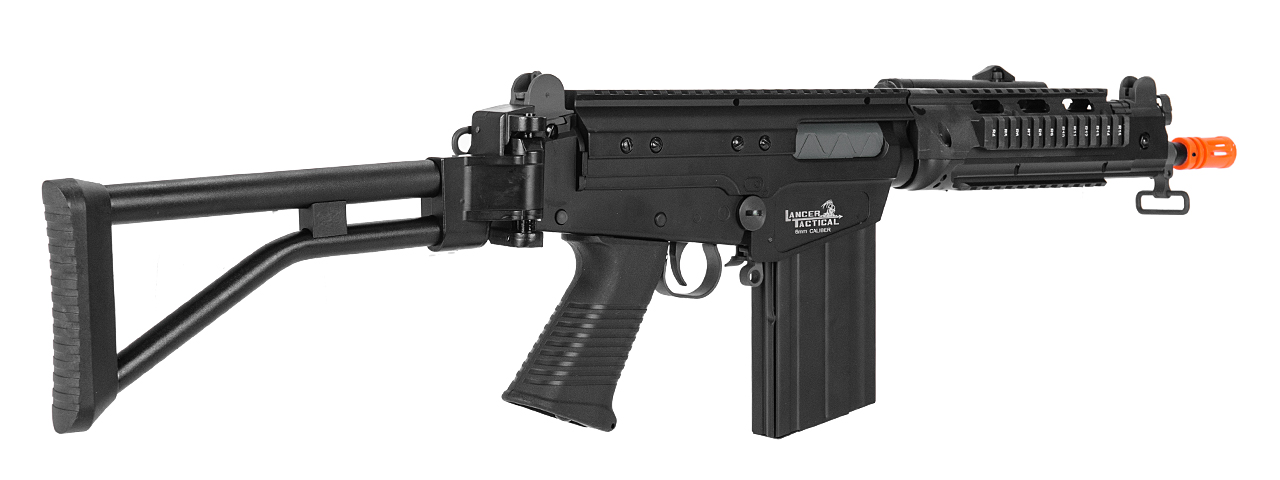 JG AIRSOFT FAL AEG W/ PEQ BOX RIS FOLDING STOCK - BLK - Click Image to Close