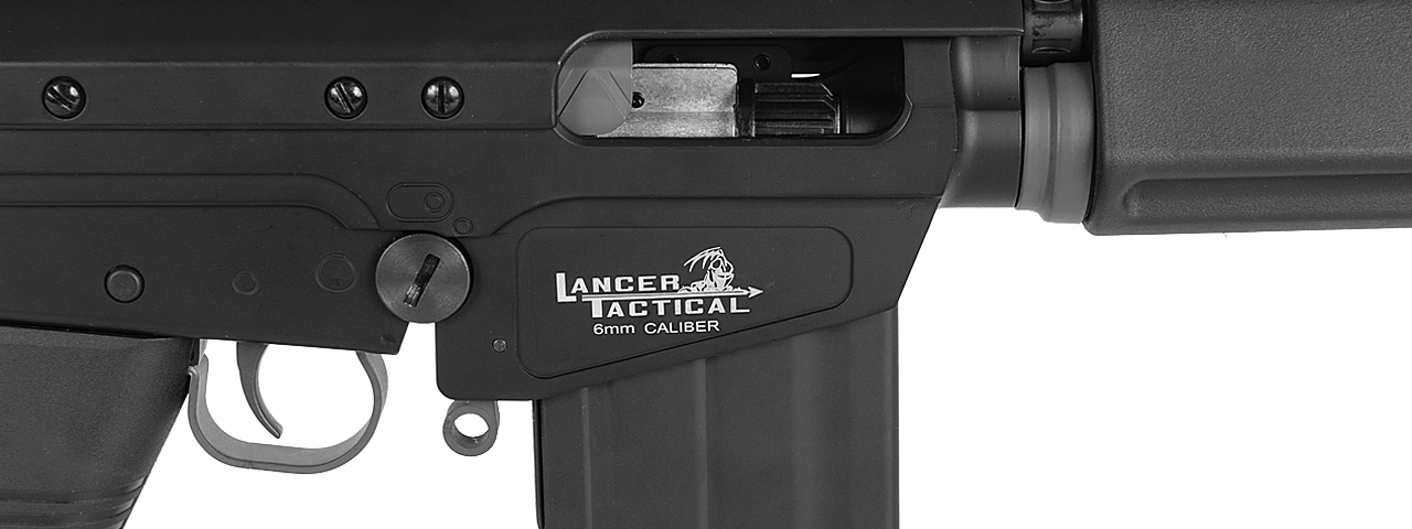 Lancer Tactical M2010-C-NB FAL AEG Metal Gear, Full Metal Body, Fixed Stock, Battery & Charger Not Included - Click Image to Close