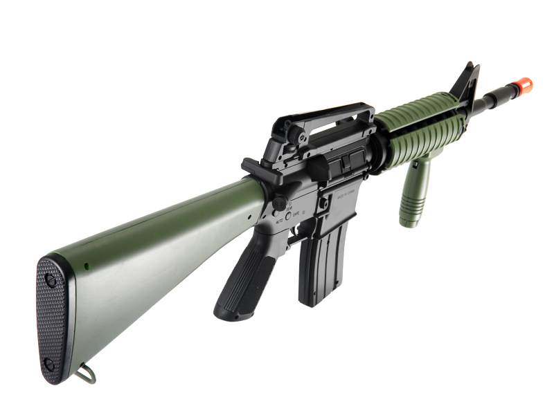 UKARMS M3081C M4 AEG Plastic Gear w/ Rails & Vertical Grip, OD Color