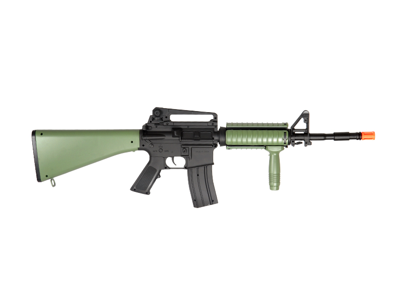 UKARMS M3081C M4 AEG Plastic Gear w/ Rails & Vertical Grip, OD Color - Click Image to Close