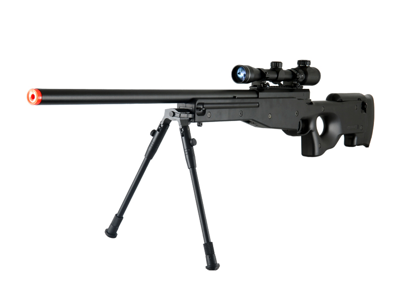 DOUBLE EAGLE FULL METAL L96 BOLT ACTION SNIPER RIFLE W/ SCOPE & BIPOD - Click Image to Close