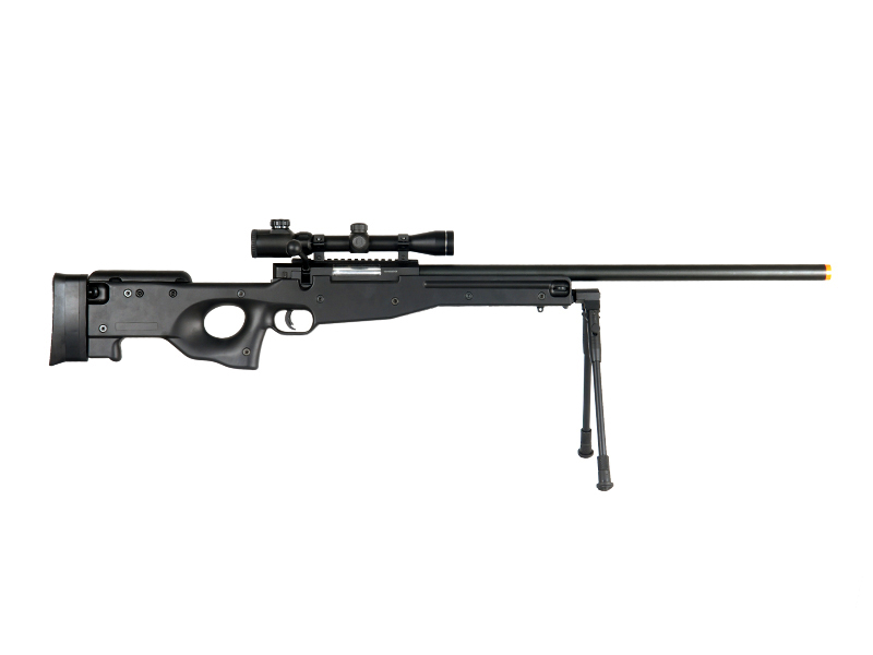 DOUBLE EAGLE FULL METAL L96 BOLT ACTION SNIPER RIFLE W/ SCOPE & BIPOD