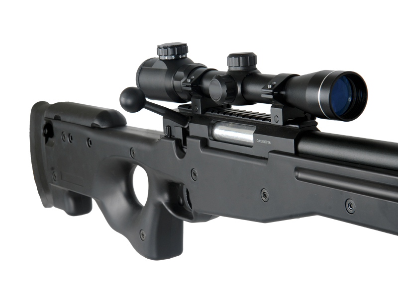 DOUBLE EAGLE FULL METAL L96 BOLT ACTION SNIPER RIFLE W/ SCOPE & BIPOD - Click Image to Close