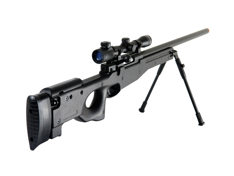 DOUBLE EAGLE FULL METAL L96 BOLT ACTION SNIPER RIFLE W/ SCOPE & BIPOD