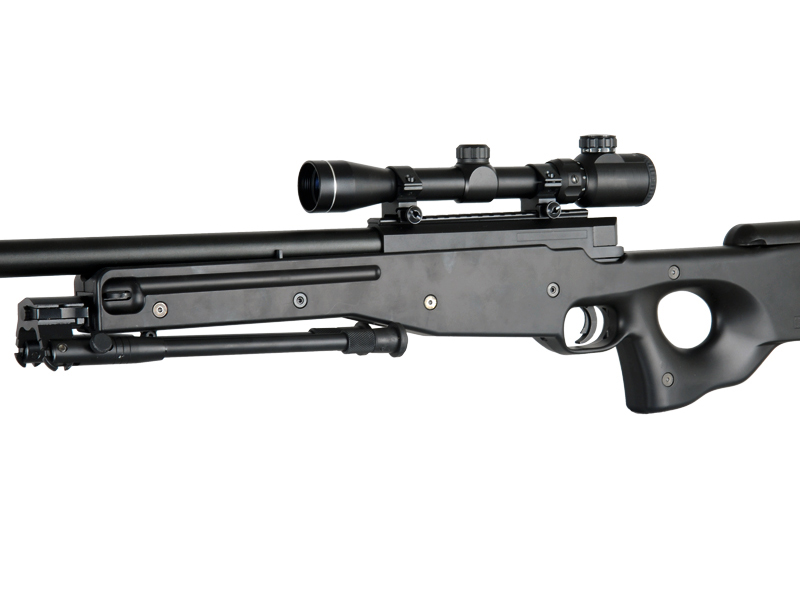 DOUBLE EAGLE FULL METAL L96 BOLT ACTION SNIPER RIFLE W/ SCOPE & BIPOD - Click Image to Close